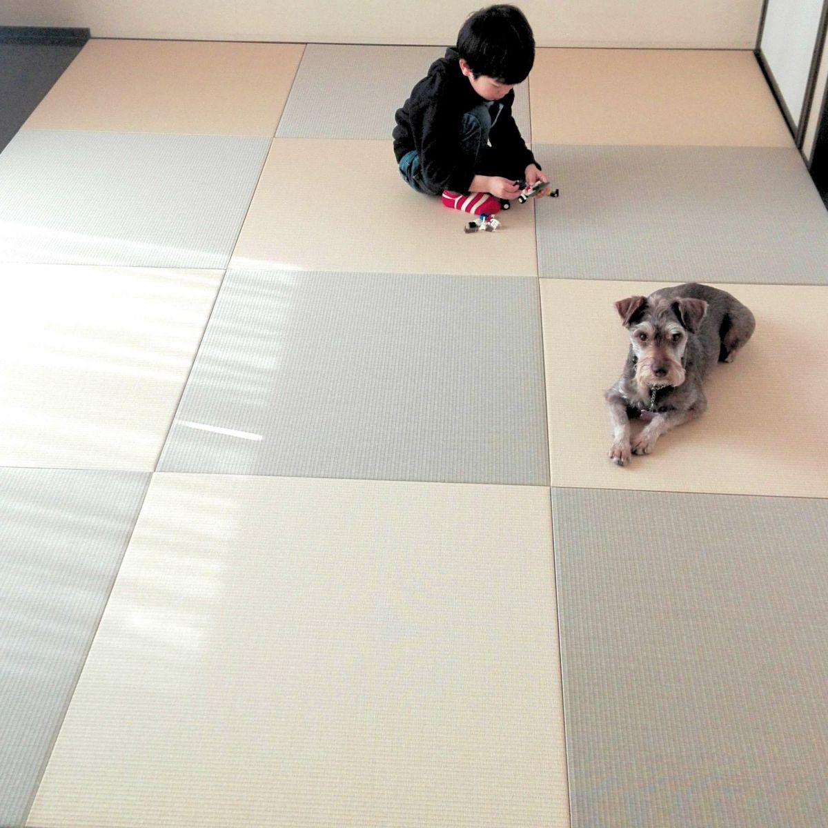 白茶色と灰桜色の2色使い-２