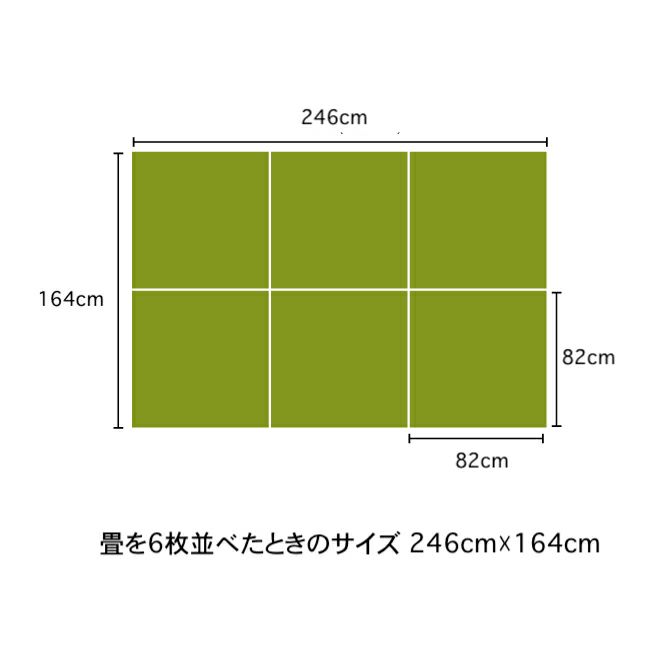 置き畳6枚の寸法