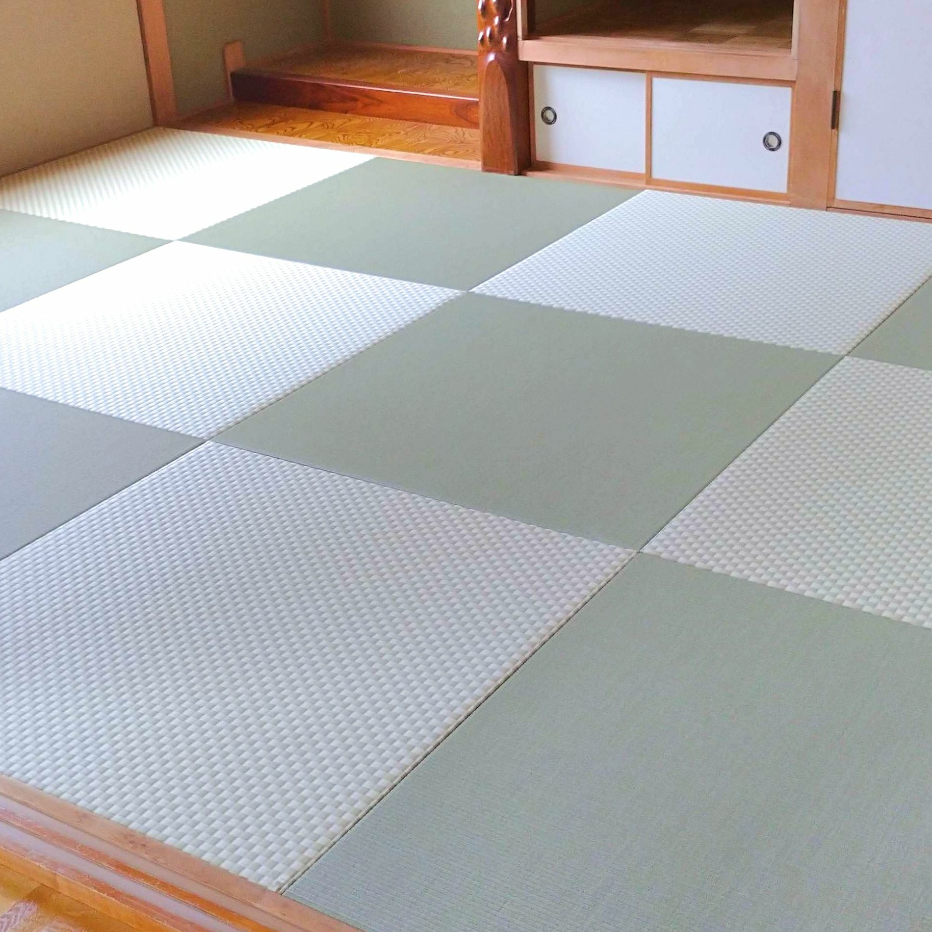 美草(MIGUSA) 市松-グリーン 82cm×82cm×15mm | 琉球畳どっとこむ